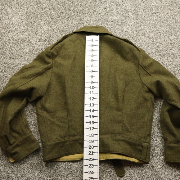 Vintage British Army Jacket Mens 19 1961‎ Khaki Wool Battle Dress Military biker - Picture 11 of 13